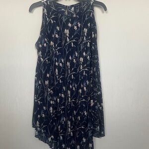 Max Edition Asymmetrical Navy Floral Dress